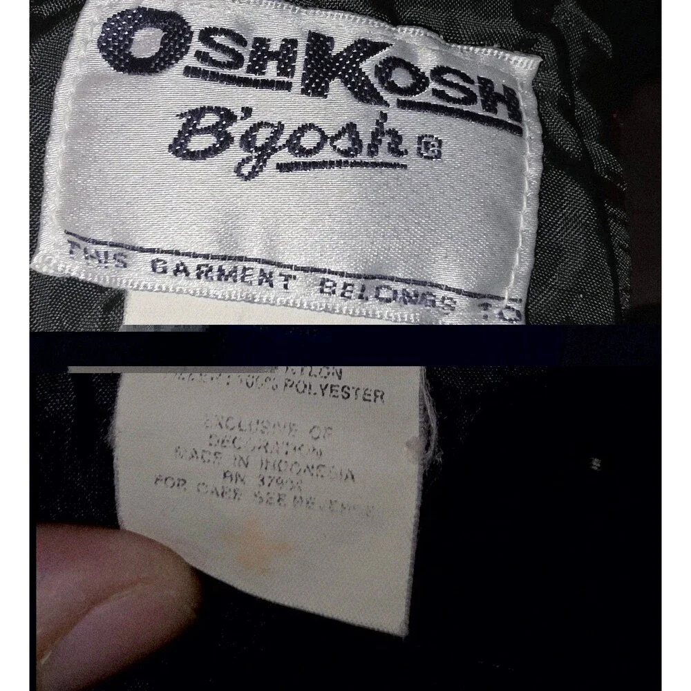 OshKosh B’gosh 18m Toddler Vintage Snow Bib Overalls Black Toddler Winter Pants
